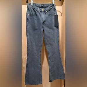 Edwin Black and Gray Washed Denim Flare Jeans Size 26 NEW